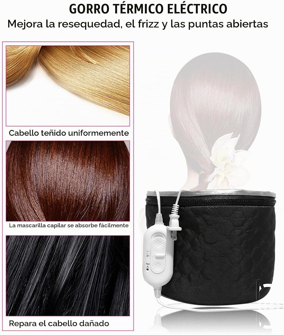 CYTGOUPER Gorro de vapor para el cabello para acondicionamiento pro...