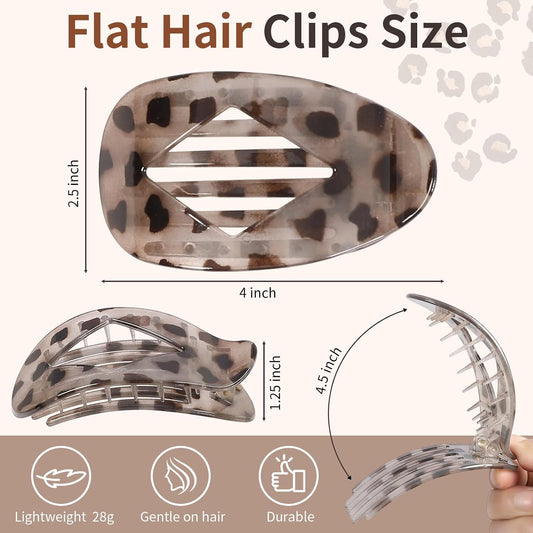 10 pinzas planas para el cabello para mujer, pinzas de pelo grandes...