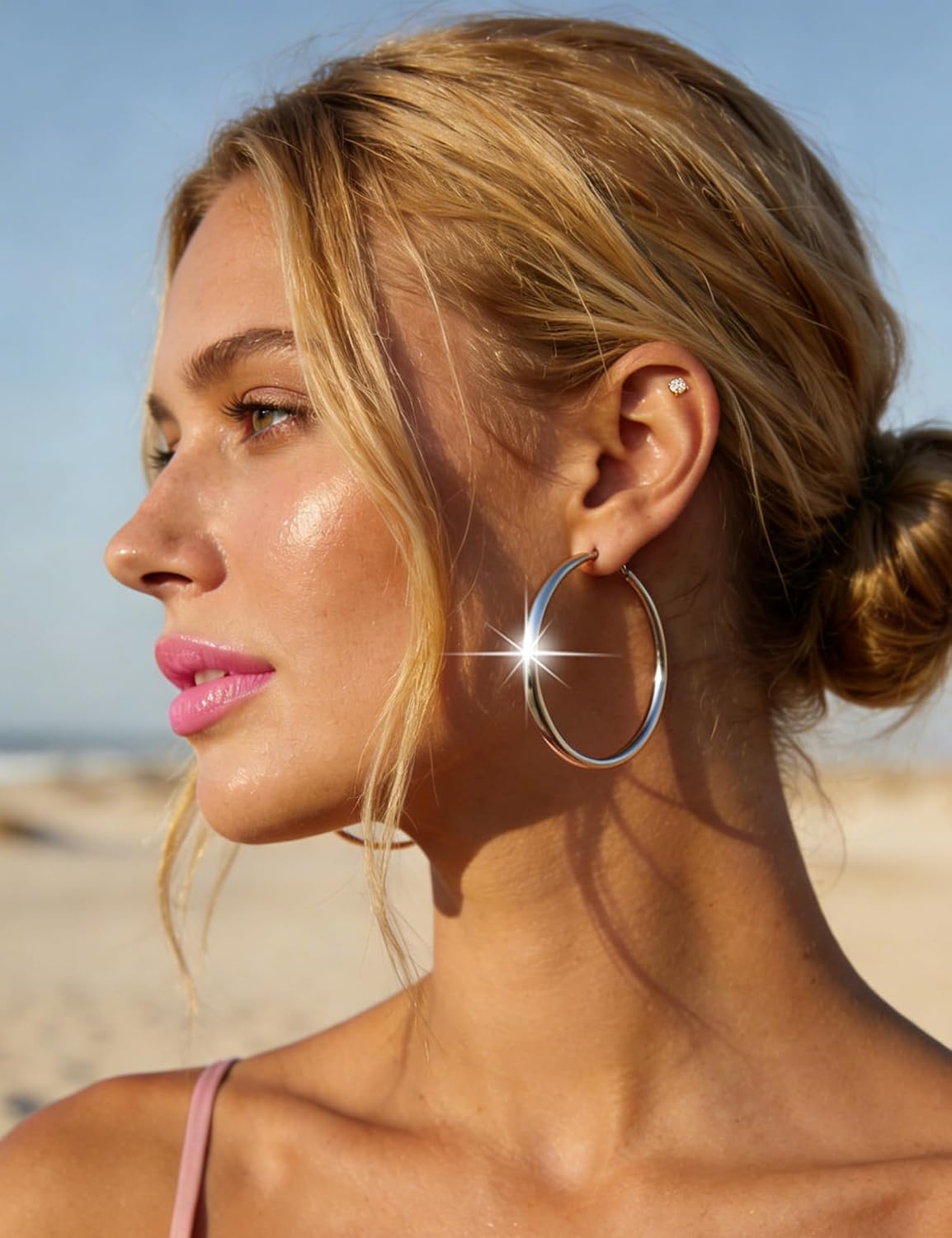 Juego de 75 Pares de Pendientes de Oro para Mujer, Pendientes de Ar...