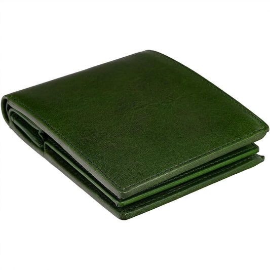 Time Resistance Cartera de cuero para hombre, diseño minimalista co...
