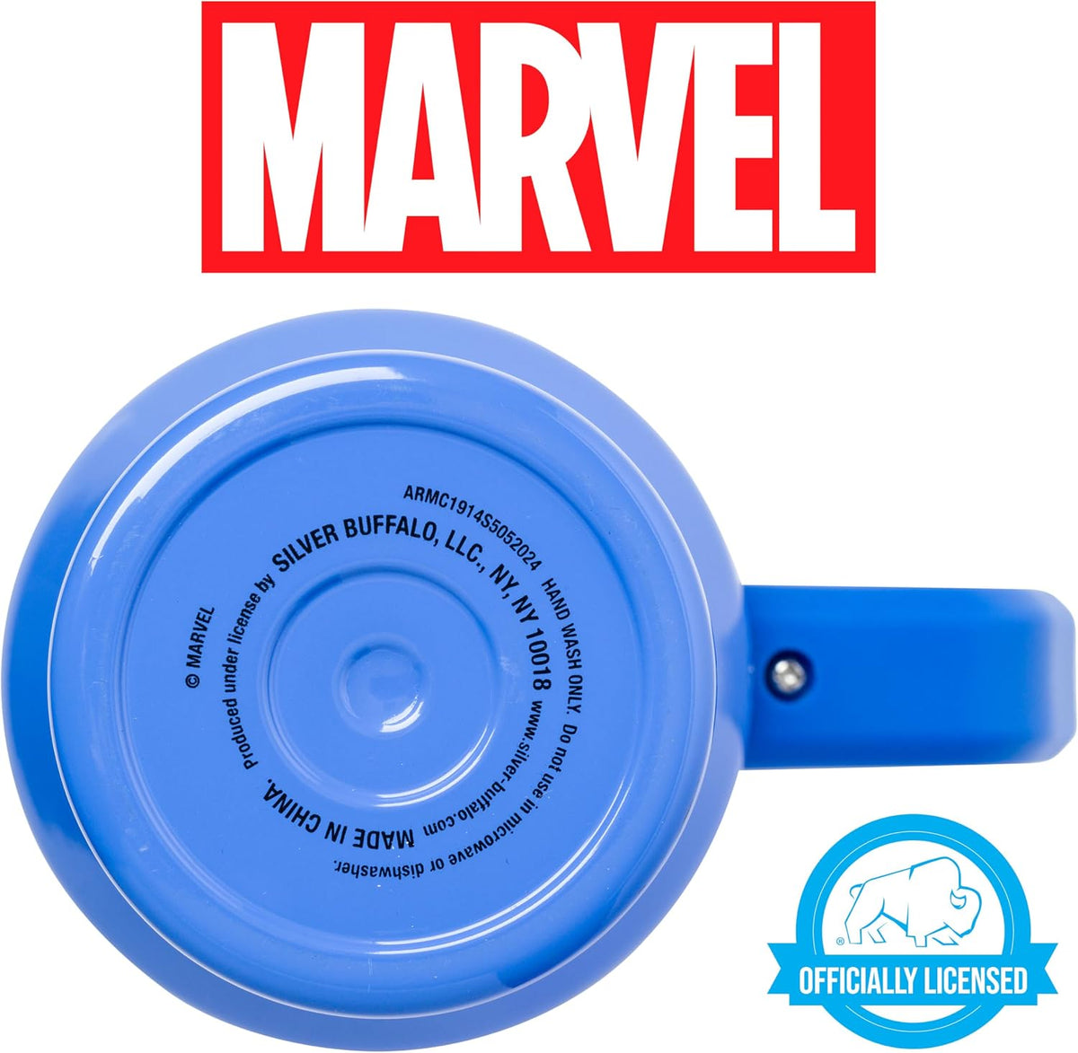 Silver Buffalo Marvel Captain America Shield, vaso de acero inoxida...
