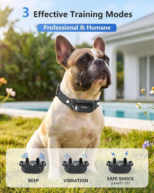 PATPET Collar de entrenamiento para perros con control remoto - Col...