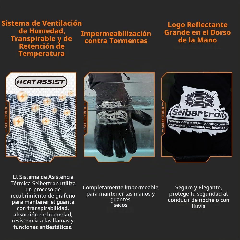 Guantes de lluvia Seibertron T.W.G.S.G 2.0 - Guantes impermeables y...
