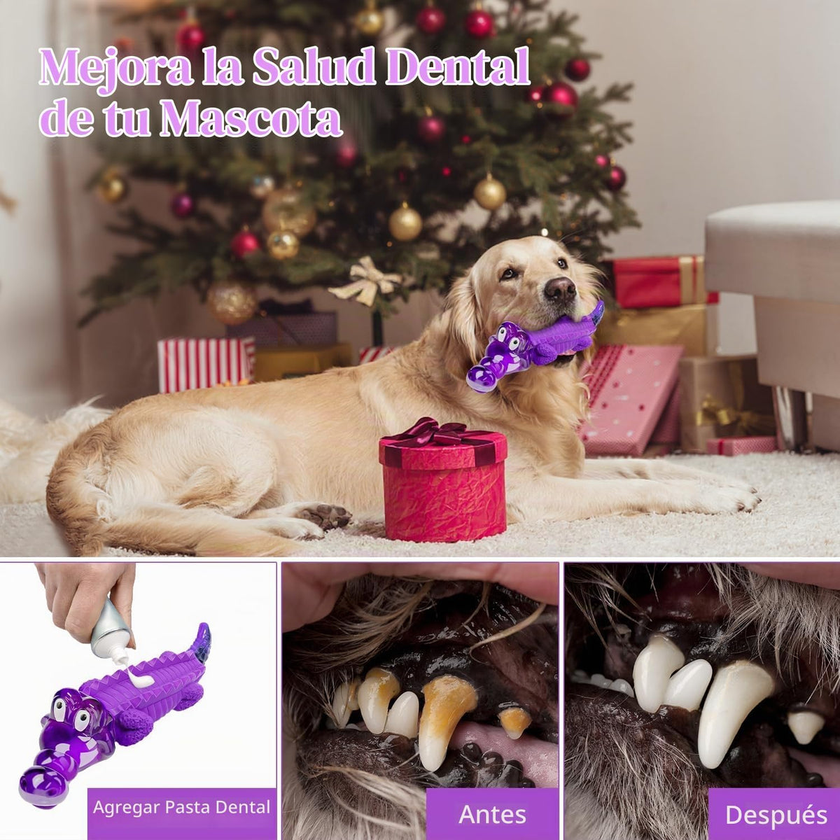 Fuufome Juguetes masticables para perros para masticadores agresivo...