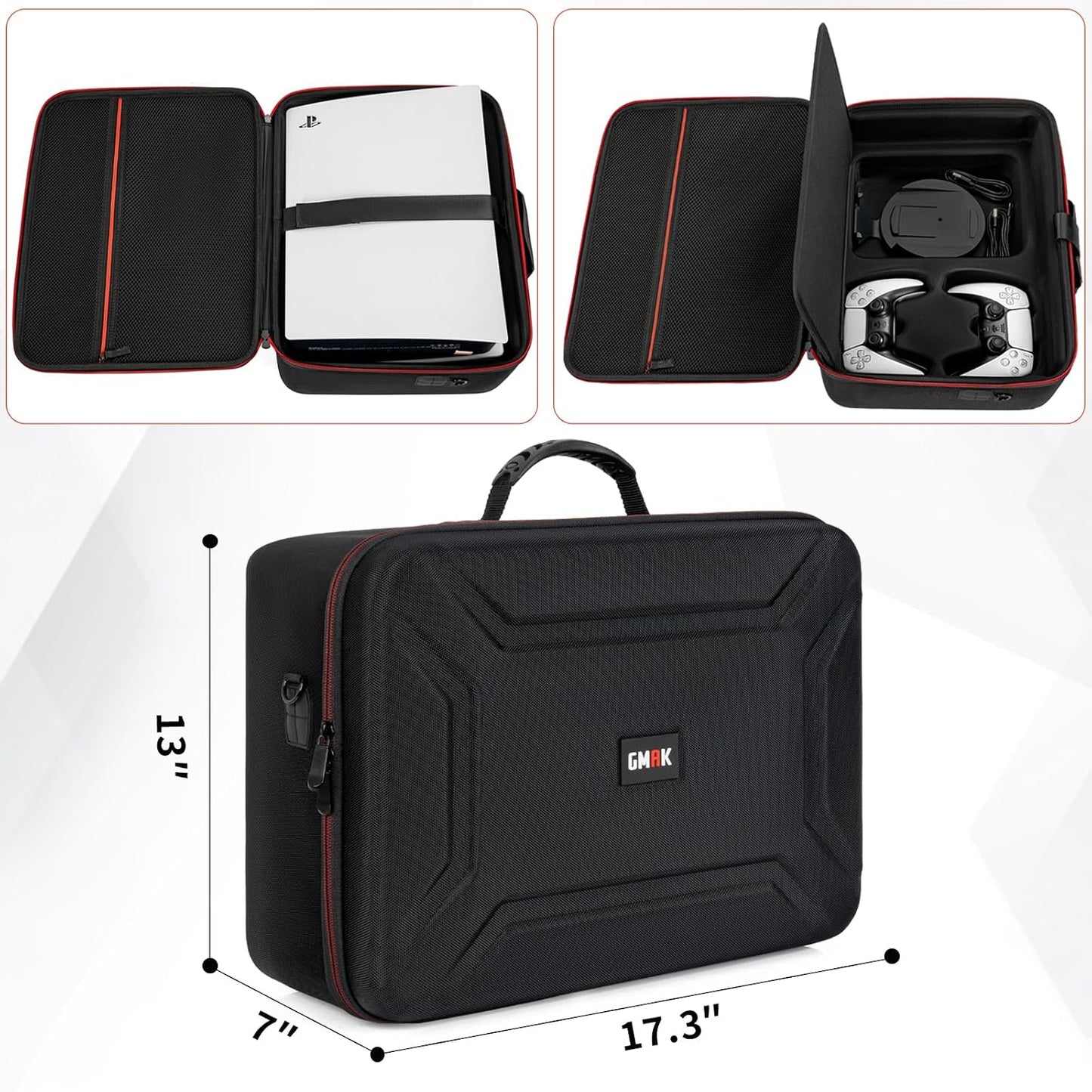 GMAK Estuche rígido de transporte para PS5, estuche protector, bols...
