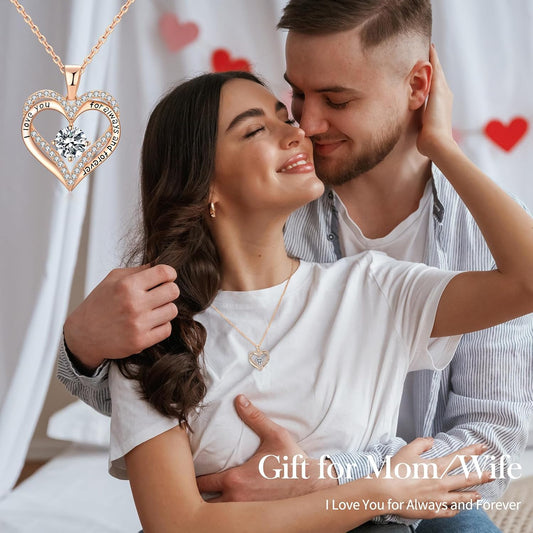 Collares de oro rosa de 18 quilates para mujer, regalos de cumpleañ...