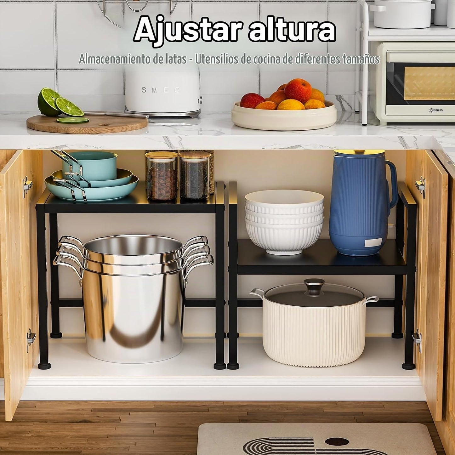 Estantes de almacenamiento de metal de 17.3 pulgadas, estanterías r...