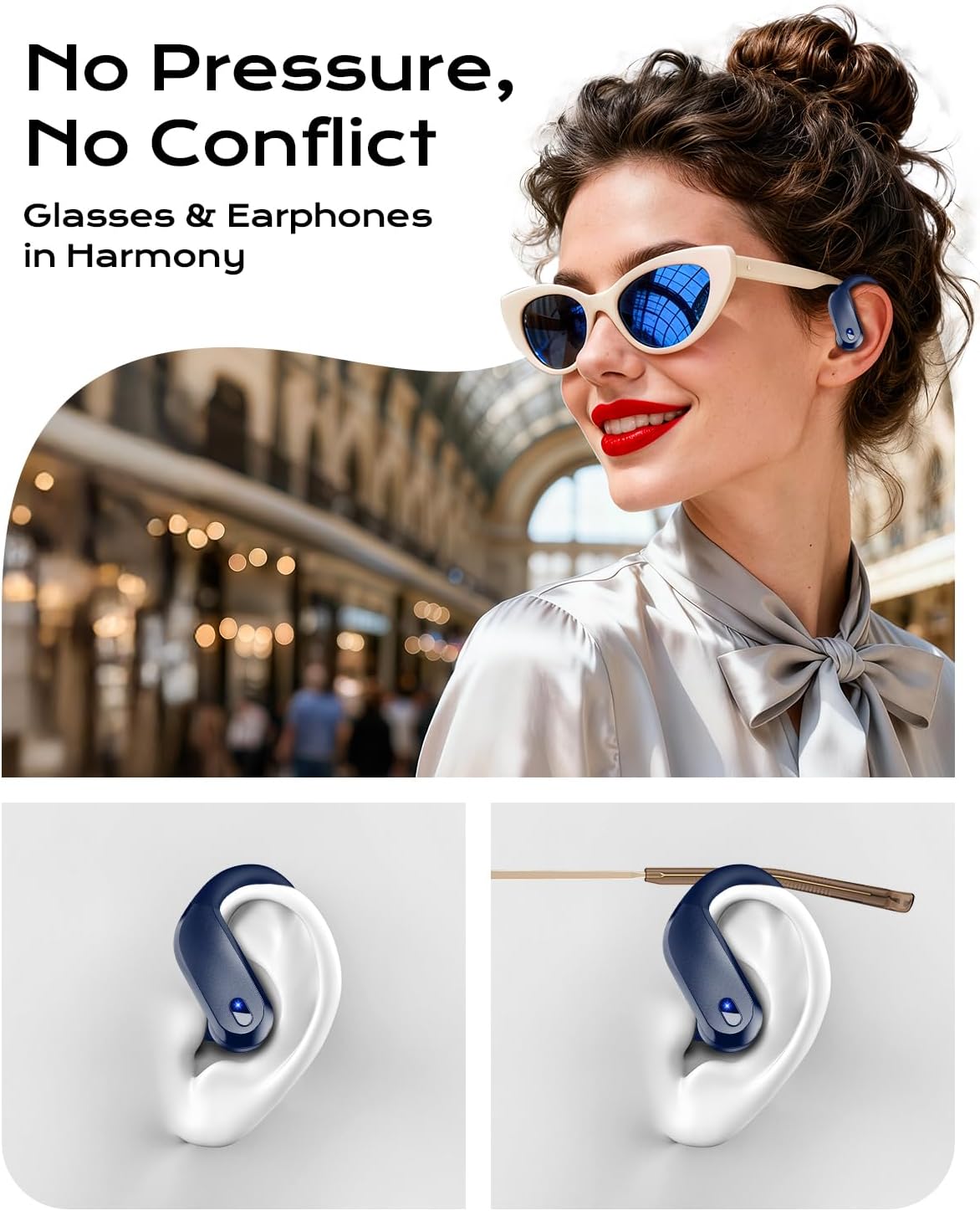 KTGEE Auriculares inalámbricos con ganchos para los oídos Bluetooth...