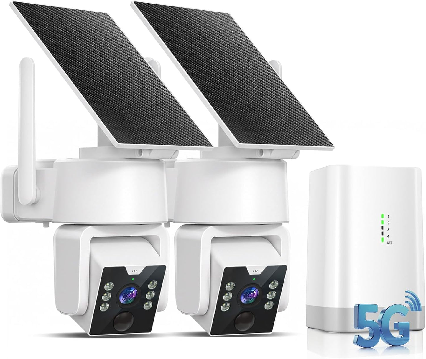 Carltec Sistema de cámara de seguridad solar sin cargo mensual con...
