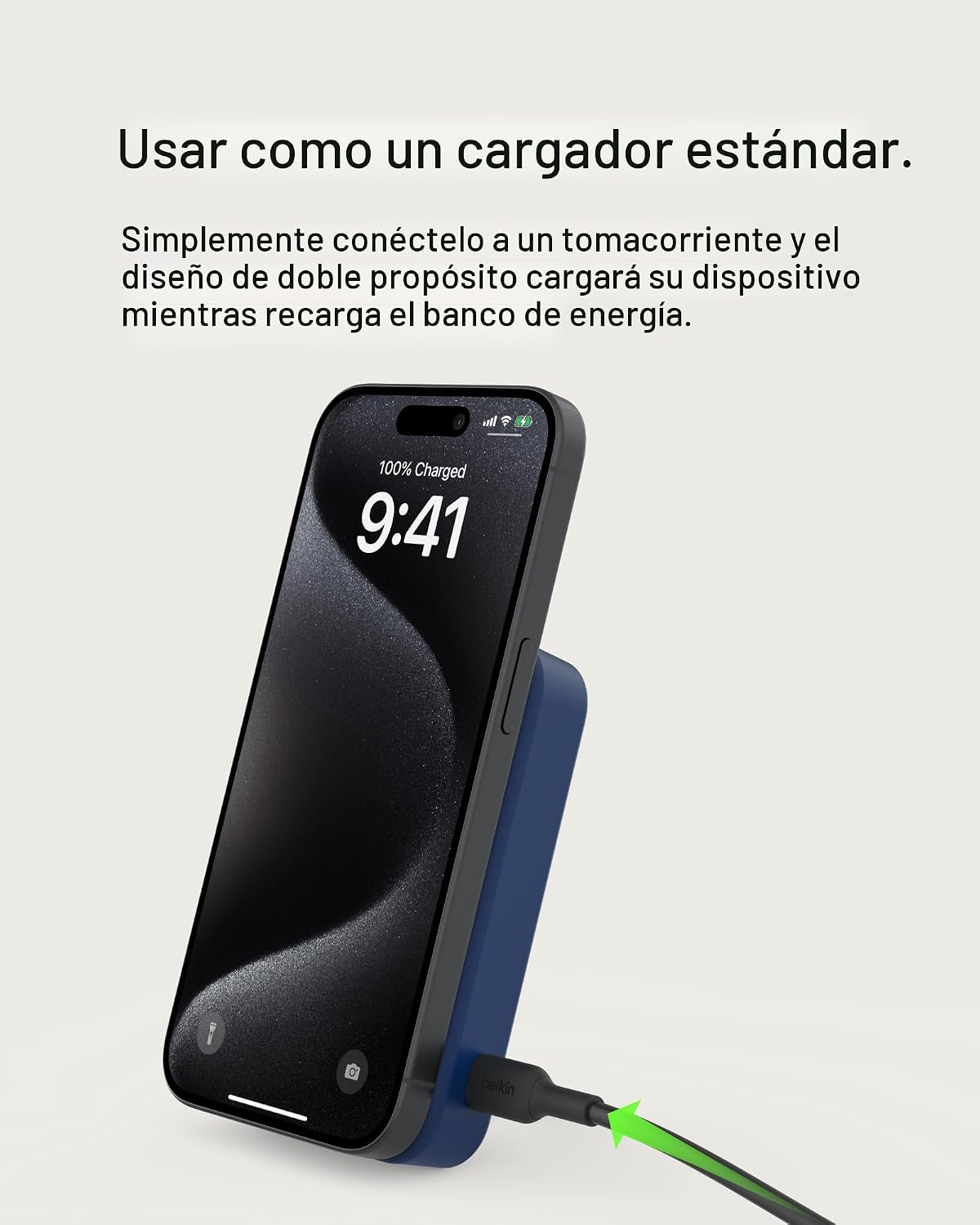 Belkin Cargador portátil, banco de energía inalámbrico de 15 W 1000...