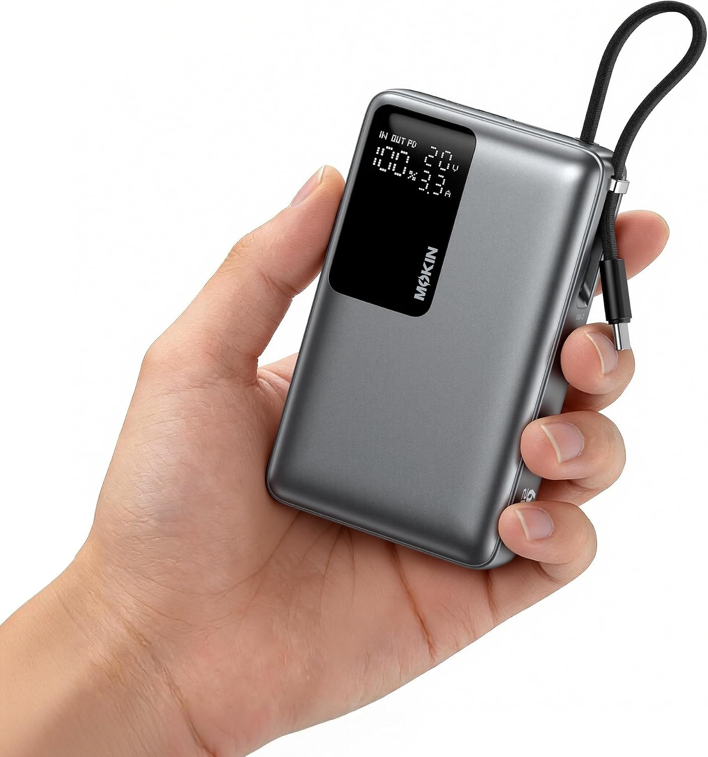 MOKiN Cargador portátil de 65 W, banco de energía de carga rápida d...
