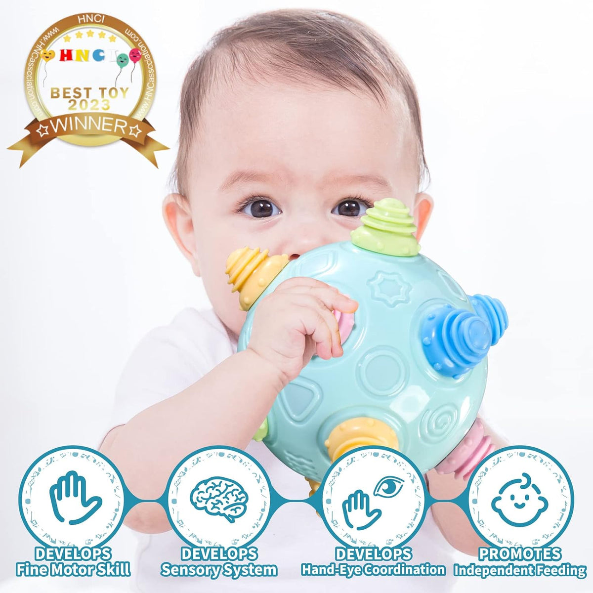 VANLINNY Juguetes de bebé para niños pequeños, bola de música que s...