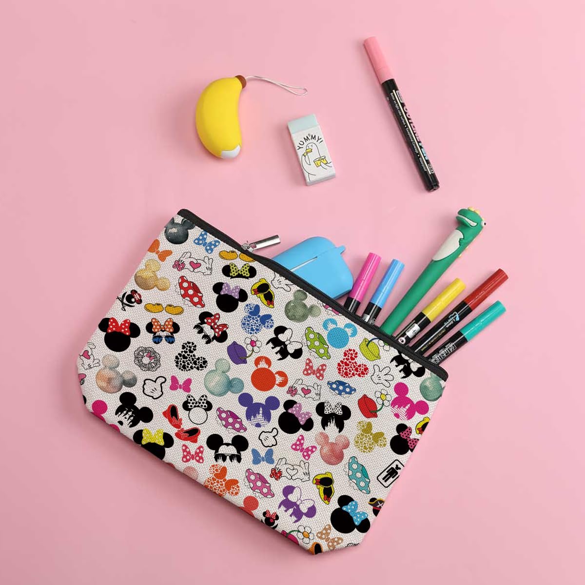 Bolsa de maquillaje de ratón de dibujos animados lindo bolsa de cos...