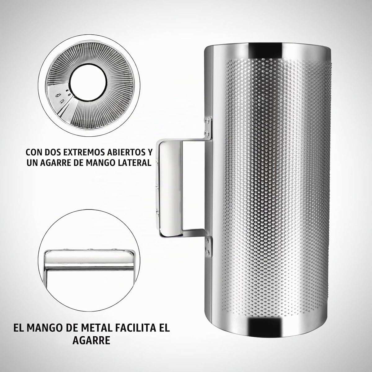 Soulmate Acero inoxidable Guiro Shaker 12" 6" Instrumento d...