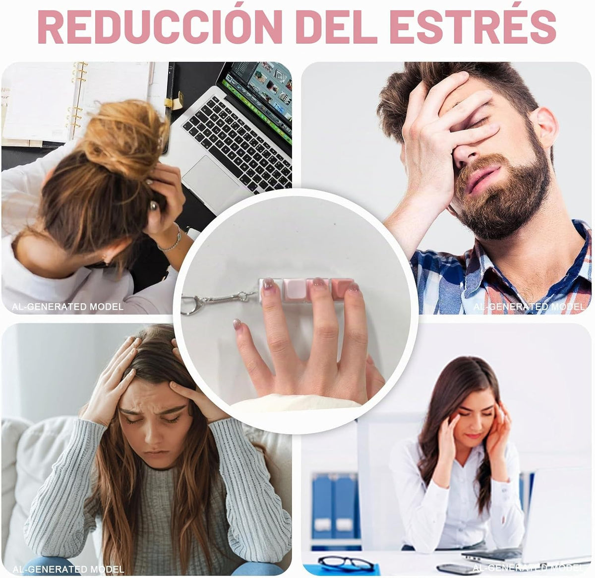 Juguete antiestrés con teclado de 3 piezas, juguete para aliviar el...