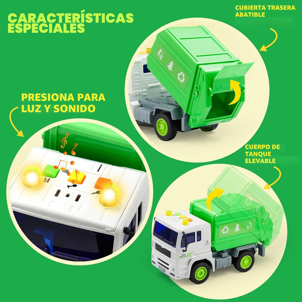 JOYIN 4 piezas de juguetes de vehículos de emergencia, vehículos ac...