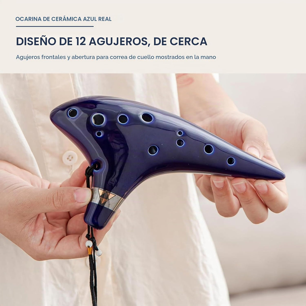 Ocarina \u201COcean Notes\u201D de 12 agujeros, forma de batata, he...