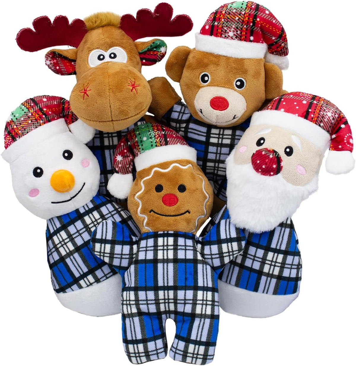 CneeeeeB Paquete de 5 Juguetes de Peluche Navideños Rellenos Juguet...