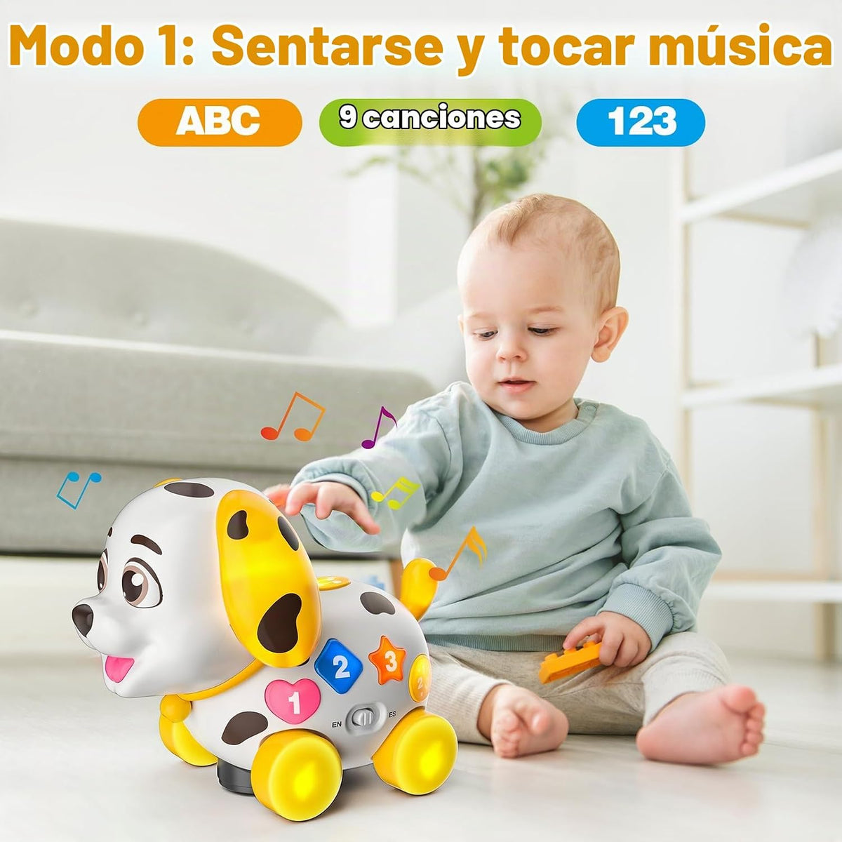 Juguetes musicales de cachorro para niña o niño de 1 año, juguete p...