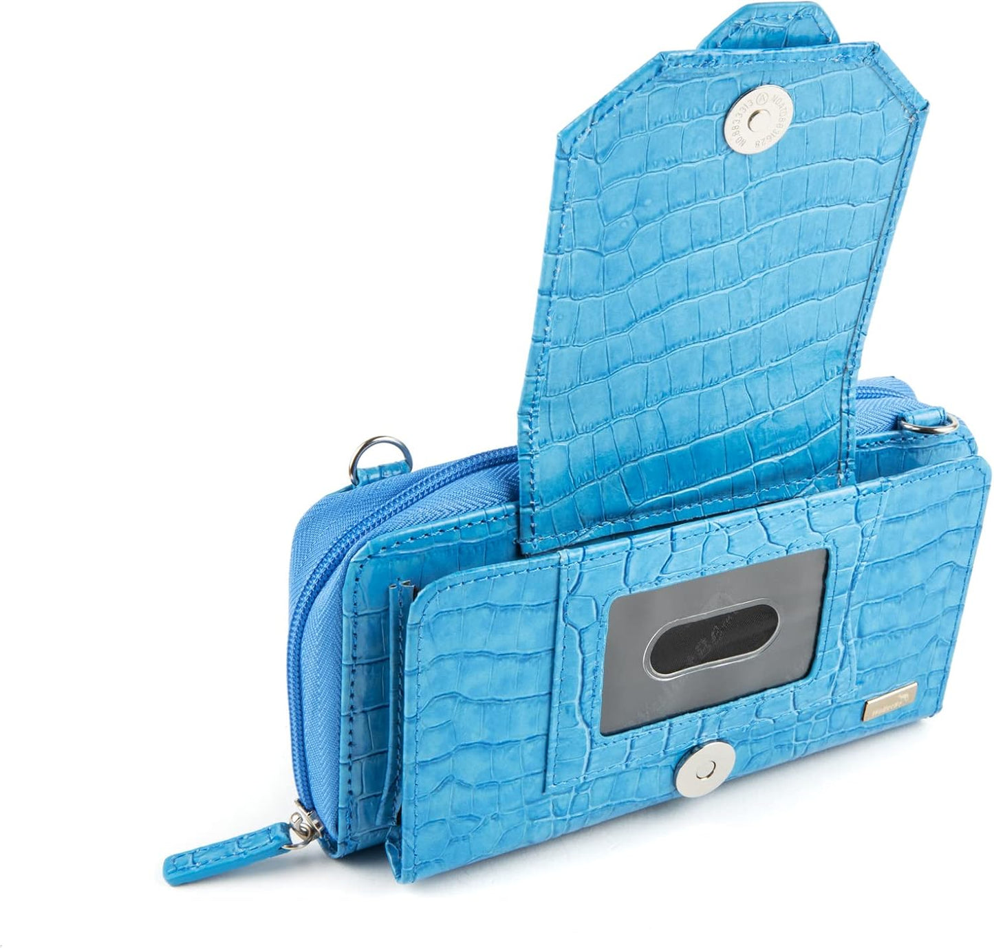 WalletBe Mini bolso cruzado de cuero para mujer con bloqueo RFID Pe...