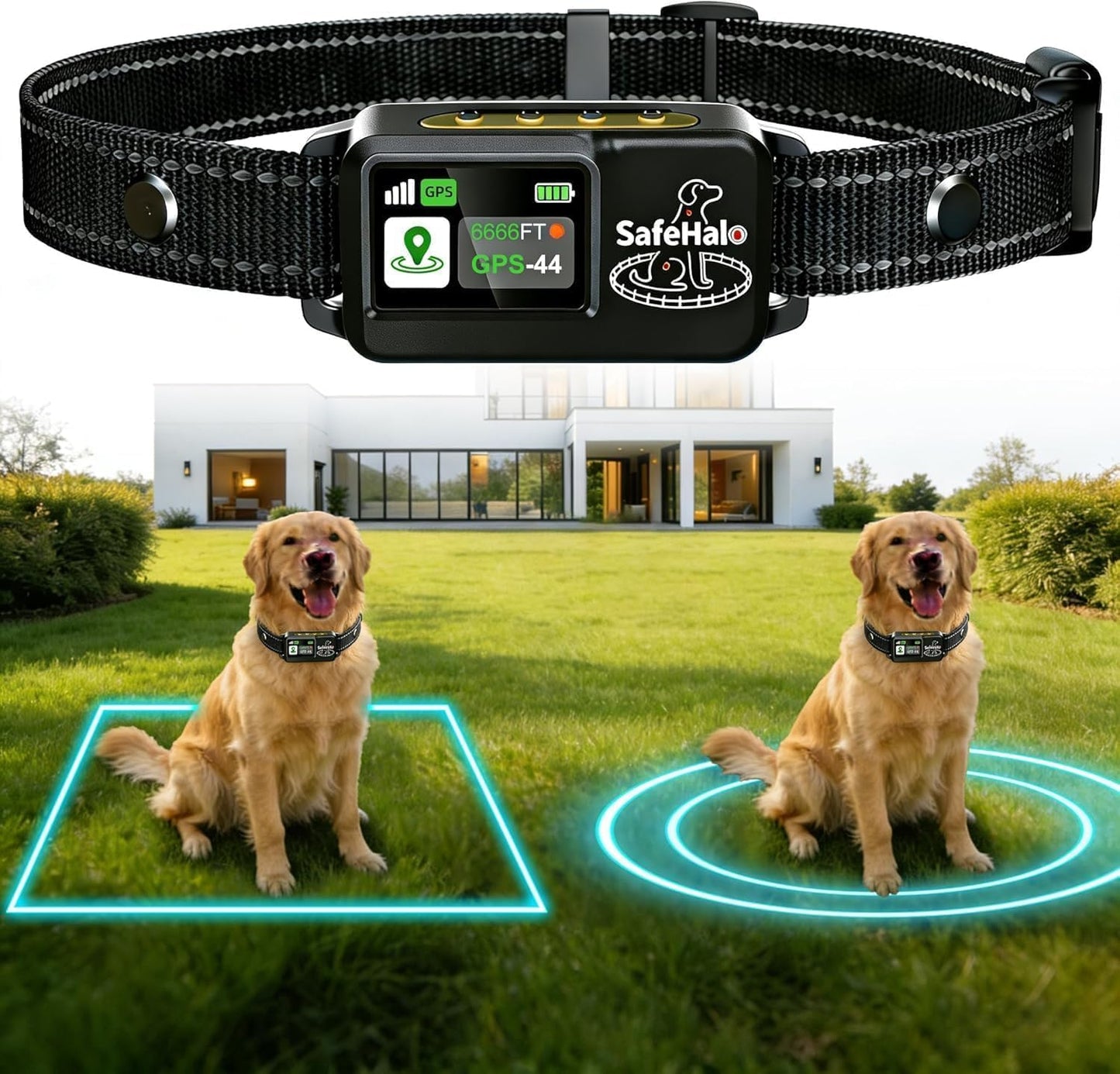 Sistema de valla inalámbrica GPS para perros, sin suscripción, coll...