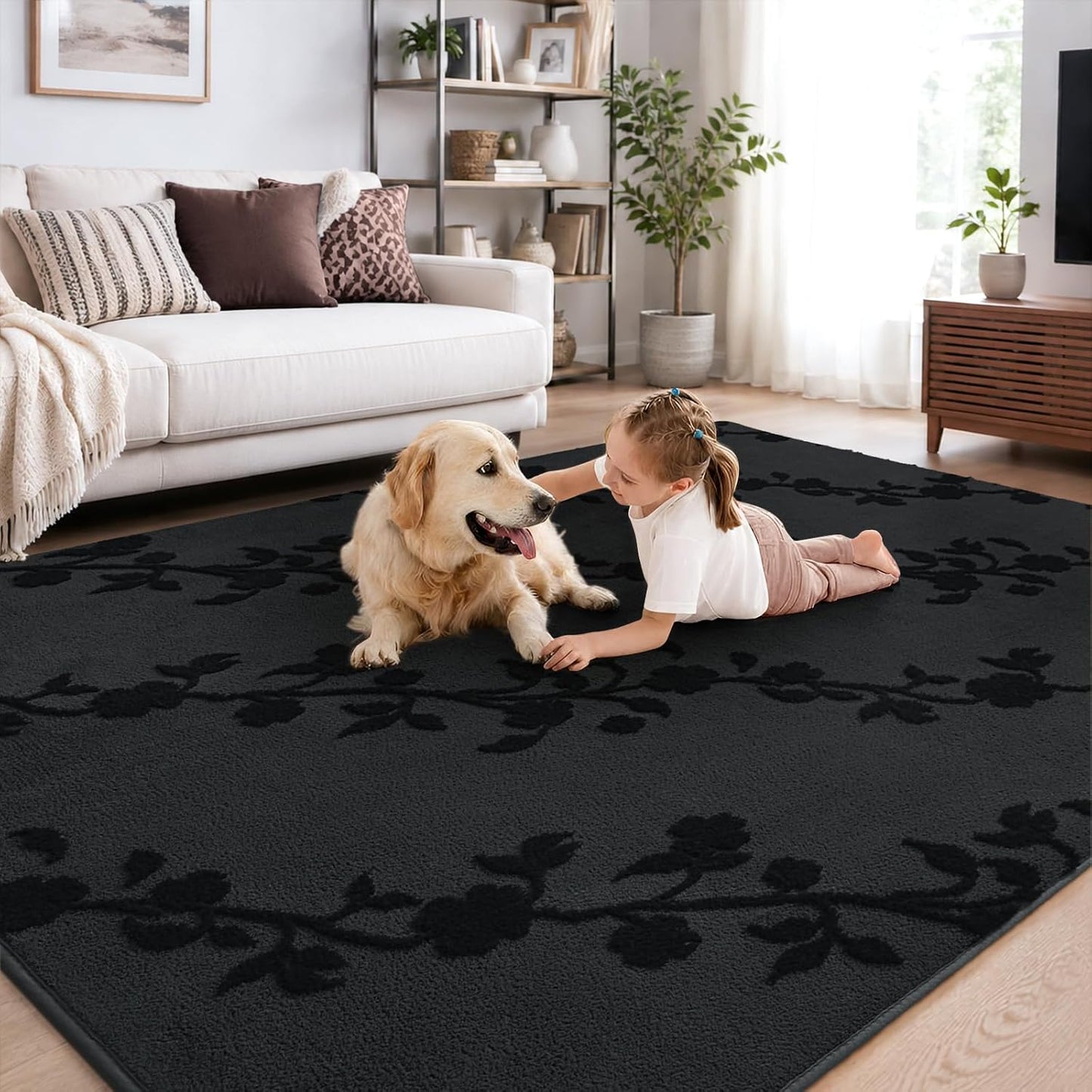 Fosirug Alfombras de área de 5 x 7 para dormitorio, sala de estar,...