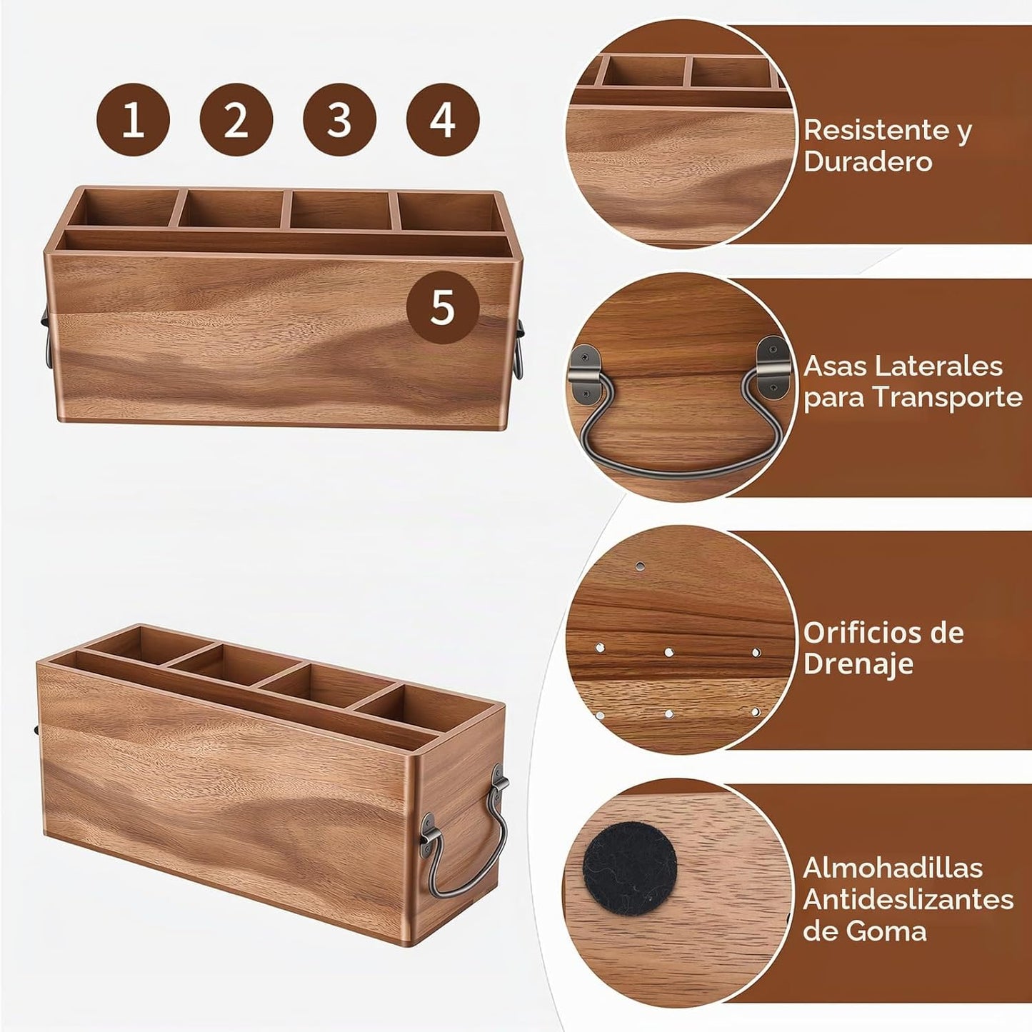 SMOCEN Soporte para utensilios de cocina para encimera, organizador...