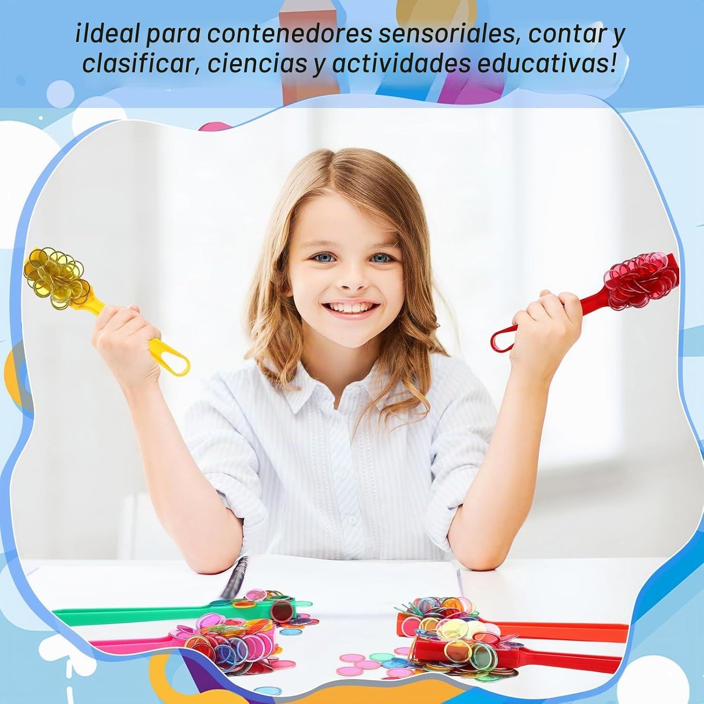 Sanwuta Varitas magnéticas de bingo de 12 colores, 350 fichas metál...