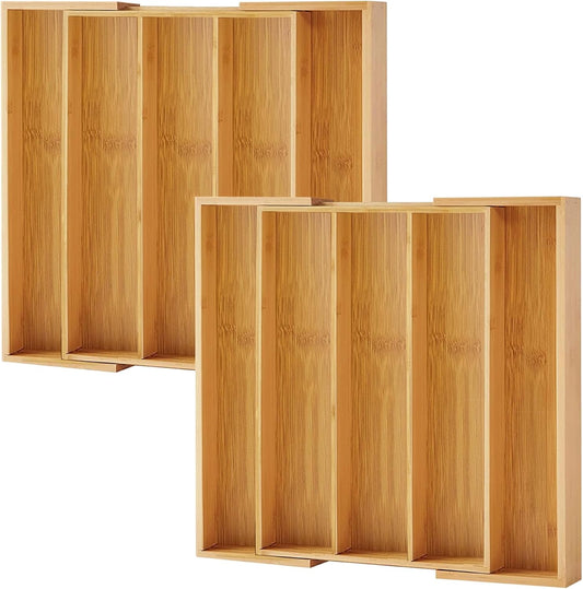 Organizador de cajón de cocina Purawood, paquete de 2 - Organizador...