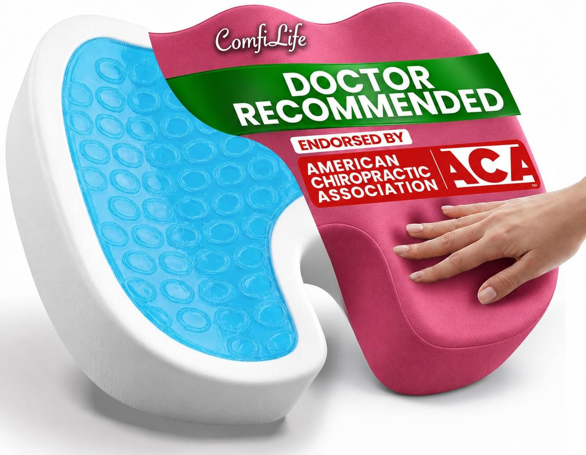 ComfiLife - Cojín prémium de gel y espuma viscoelástica para silla...