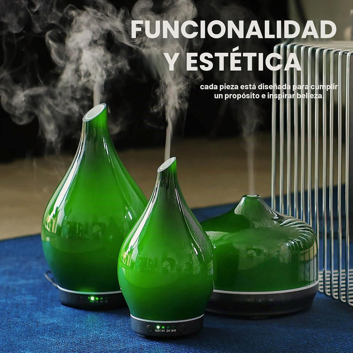 Porseme Difusor de aceite esencial 5.1 fl oz Difusor de cristal hec...