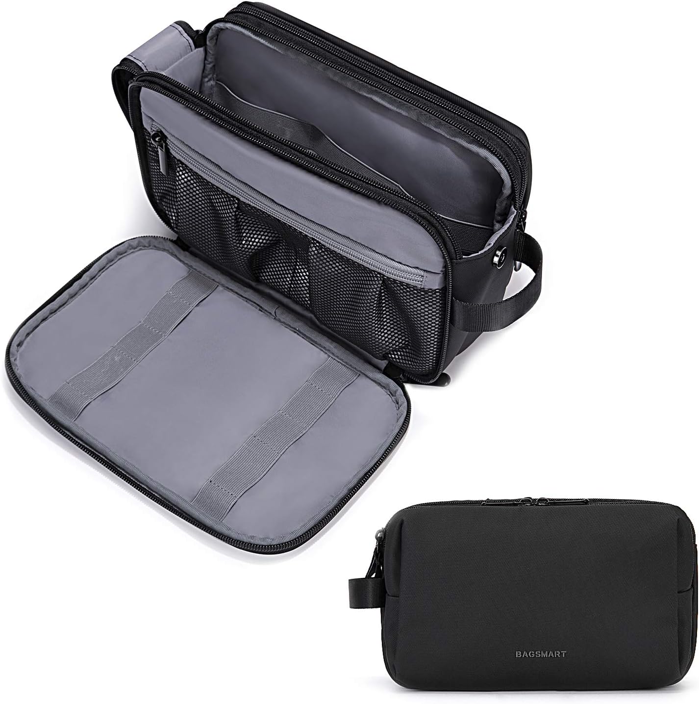 BAGSMART Neceser de Aseo para Hombre, Organizador de Viaje Dopp Kit...