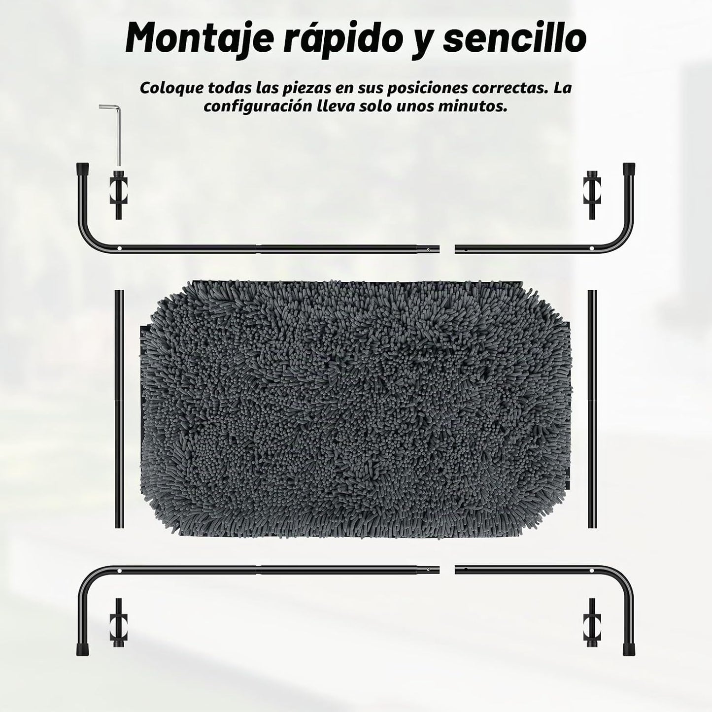 Rundik Cama Elevada para Perros con Función de Alfombrilla Olfativa...