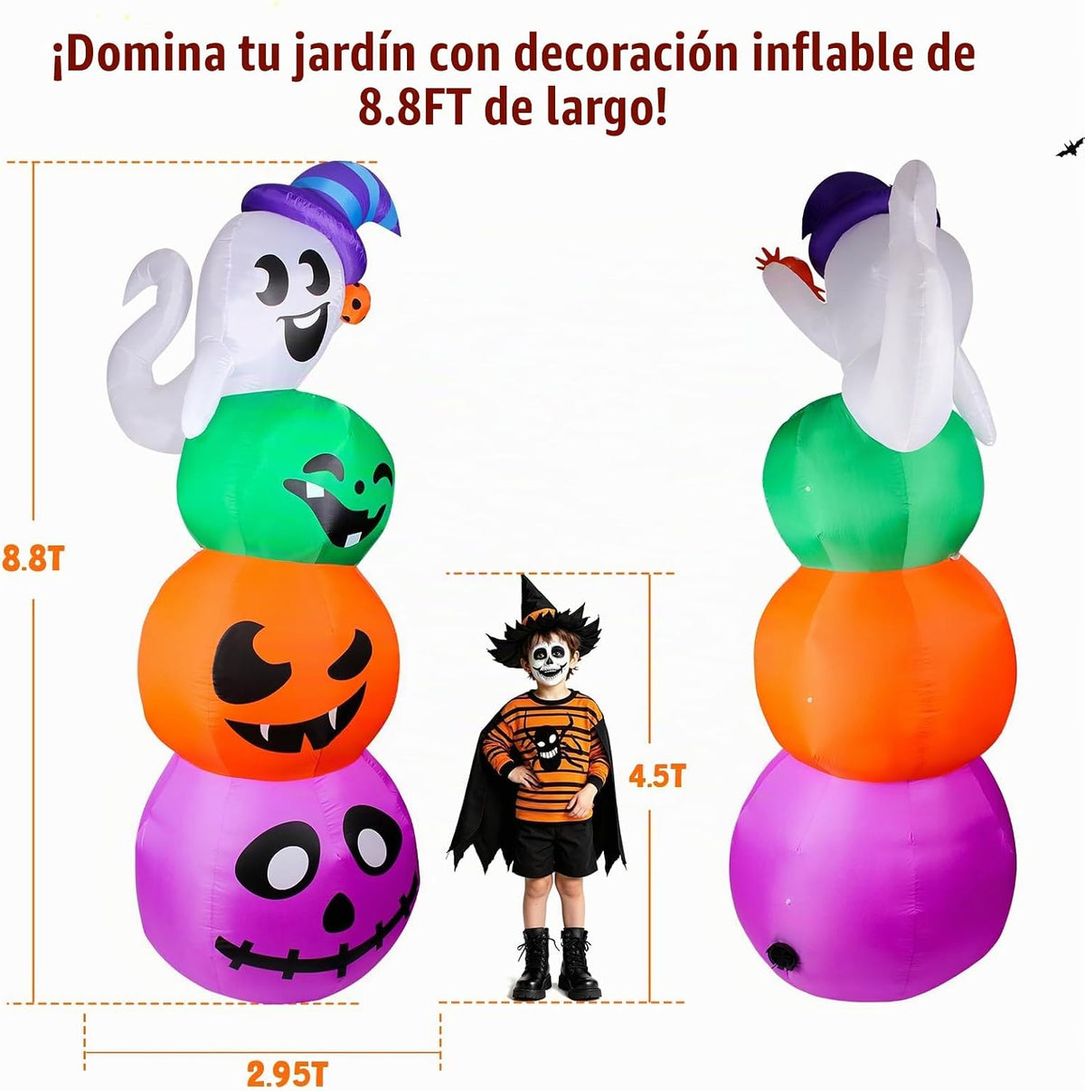 LOYO Decoraciones inflables de Halloween para exteriores, fantasmas...