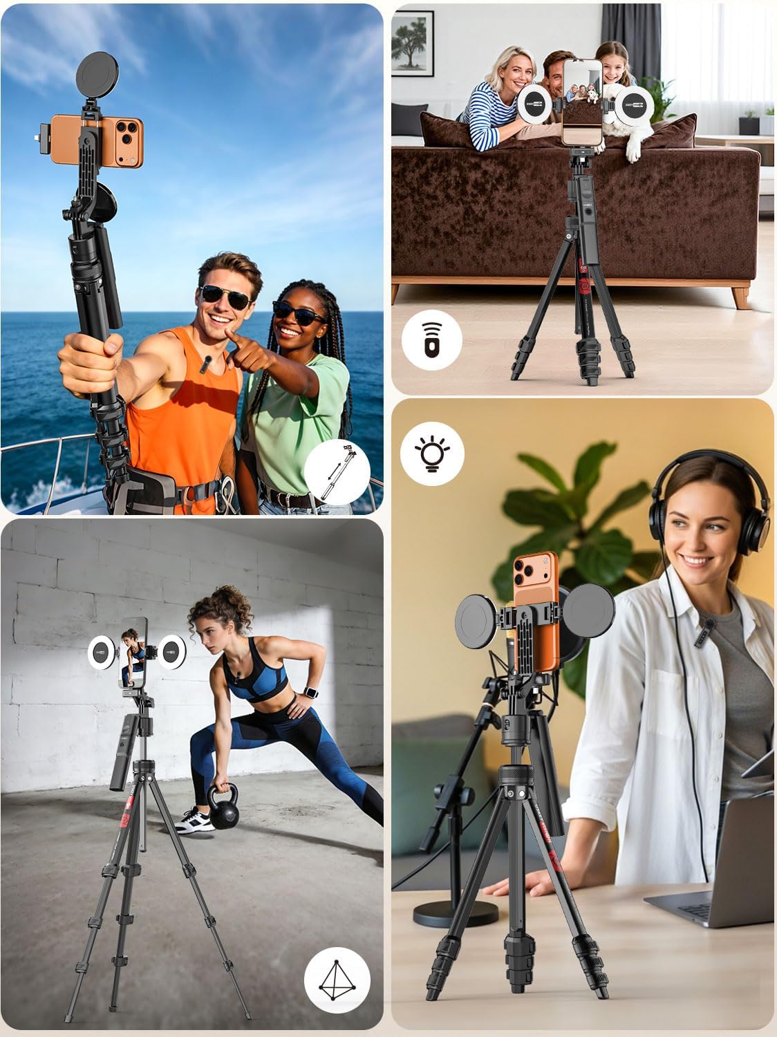 USKEYVISION Kit de vlogging con control remoto, kit de inicio de Yo...