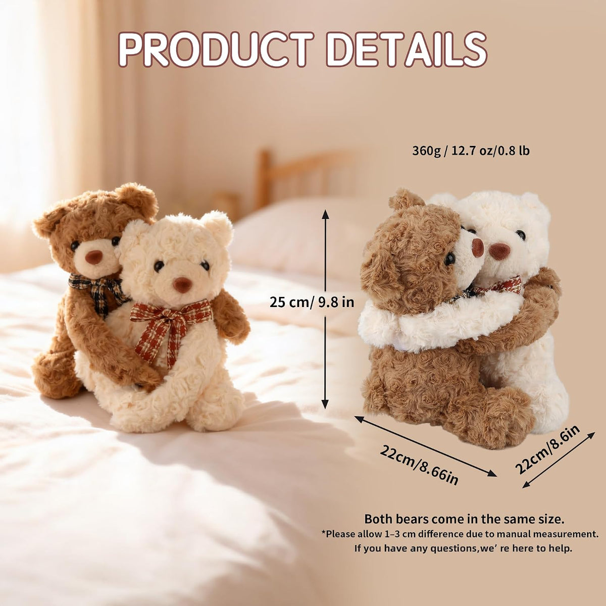 Ositos de peluche que se abrazan, Dos ositos de peluche que se abra...