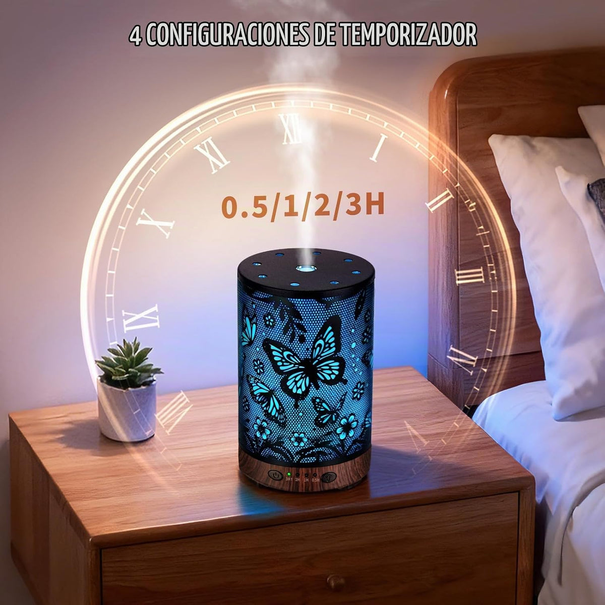 JOYOLO Difusor de aceite esencial de metal para aromaterapia, difus...