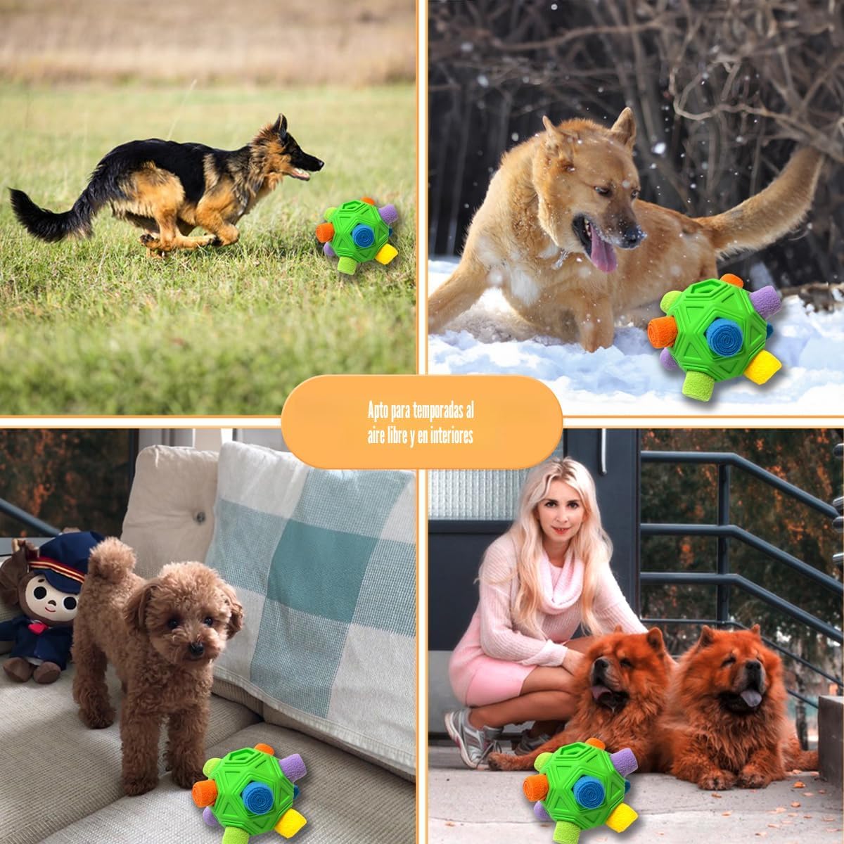 Pelota de Olfateo para Perros - Juguetes de Rompecabezas Interactiv...