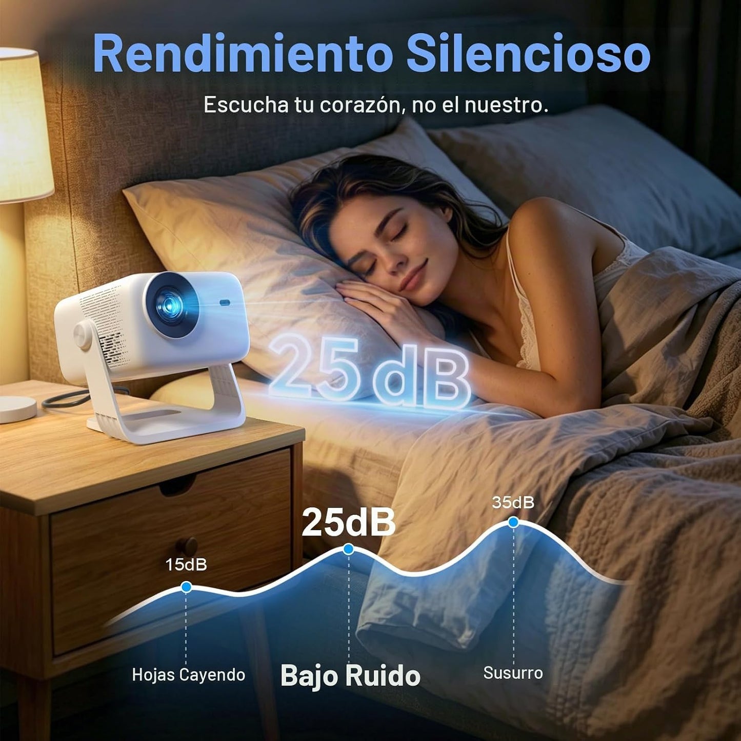 【Google TV y 3500ANSI y 4K】Proyector inteligente con WiFi y Bluetoo...