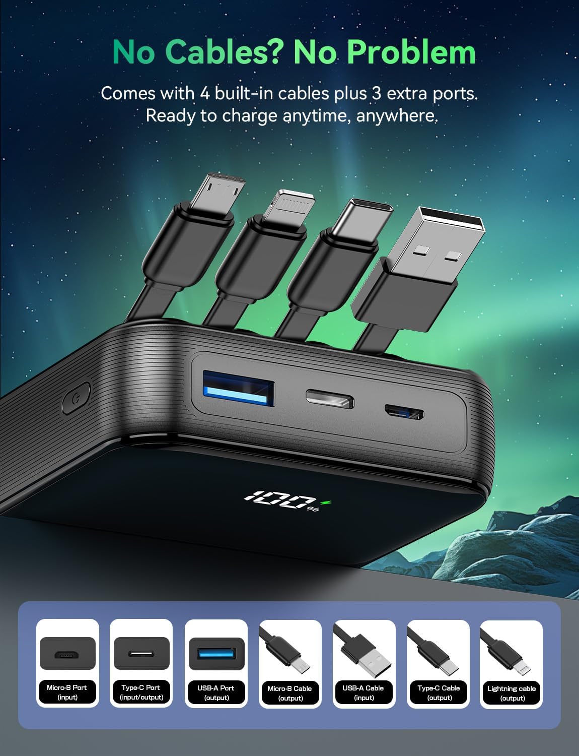 YBYP Cargador portátil de 50000 mAh, cargador portátil de carga ráp...