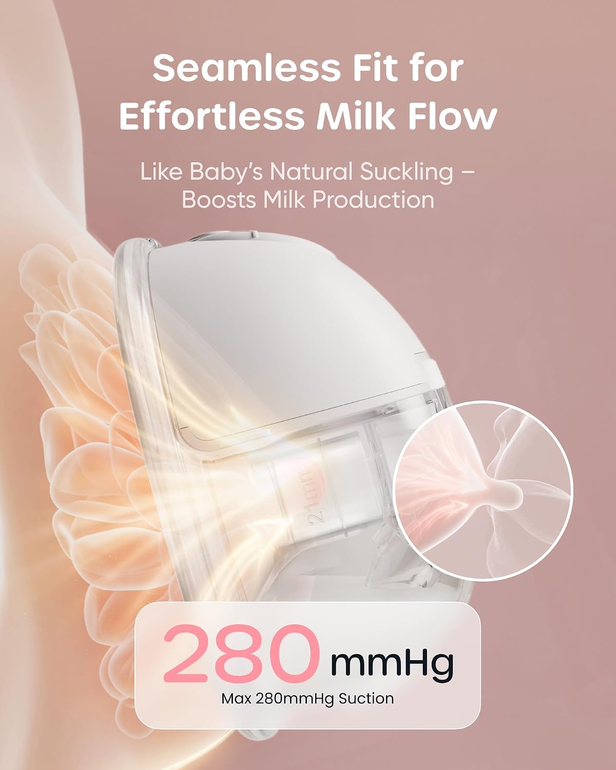 Nuliie S32 Extractor de leche portátil manos libres, bomba eléctric...