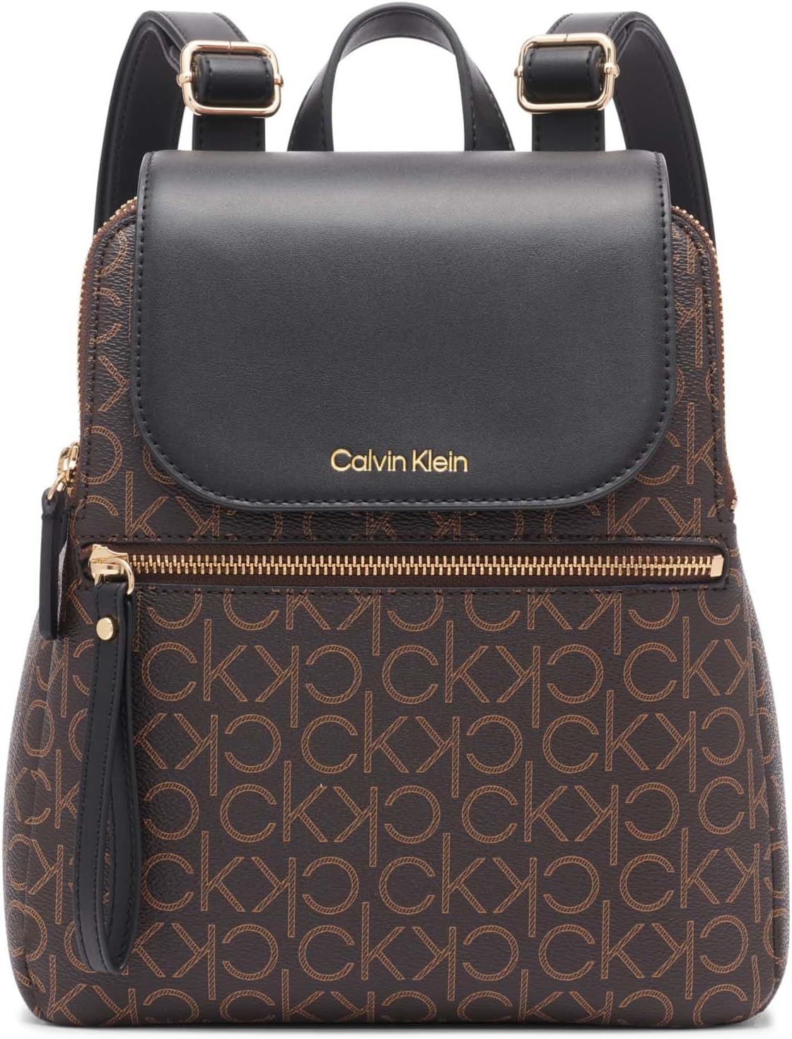 Calvin Klein mochila Elaine Signature Key Item con solapa para muje...