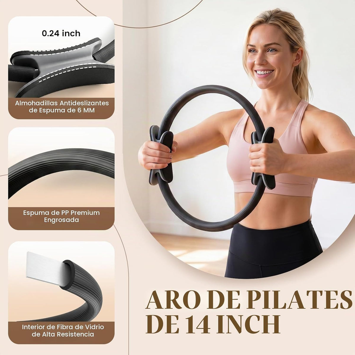JELUTAR Kit de pilates para mujer, entrenamiento en casa, juego de...