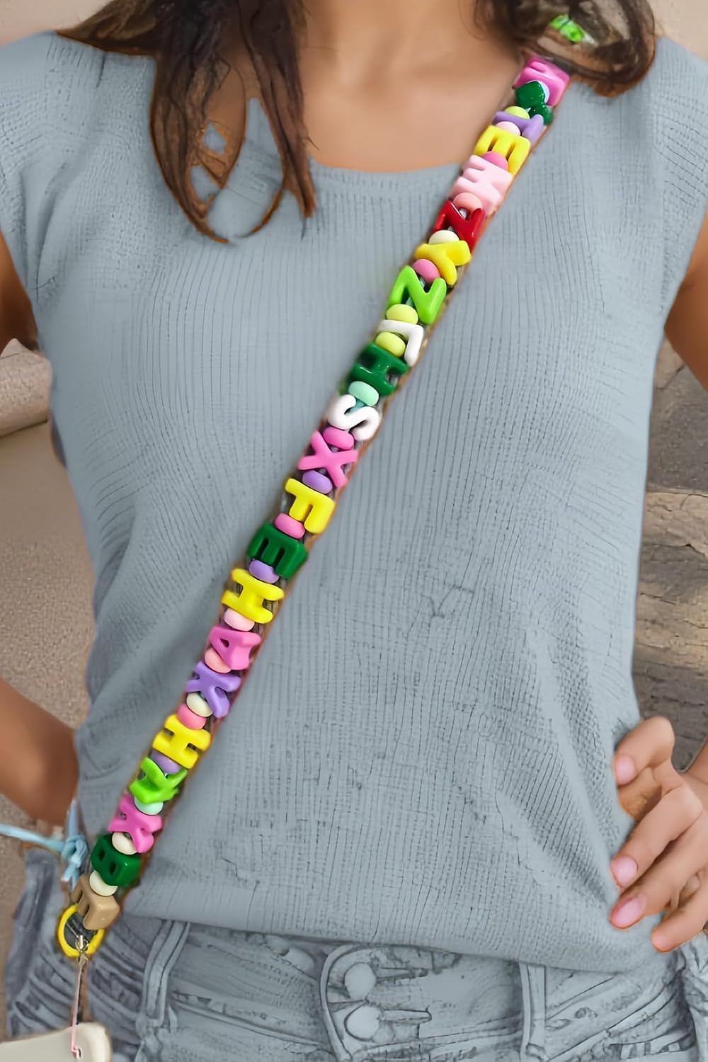 Cuentas de letras grandes 52 piezas, cuentas de paracord acrílicas,...