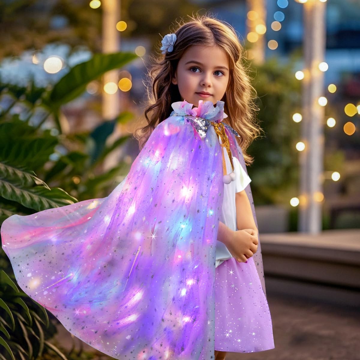 Meland Ropa de princesa para niña, 11 piezas de capa de princesa co...