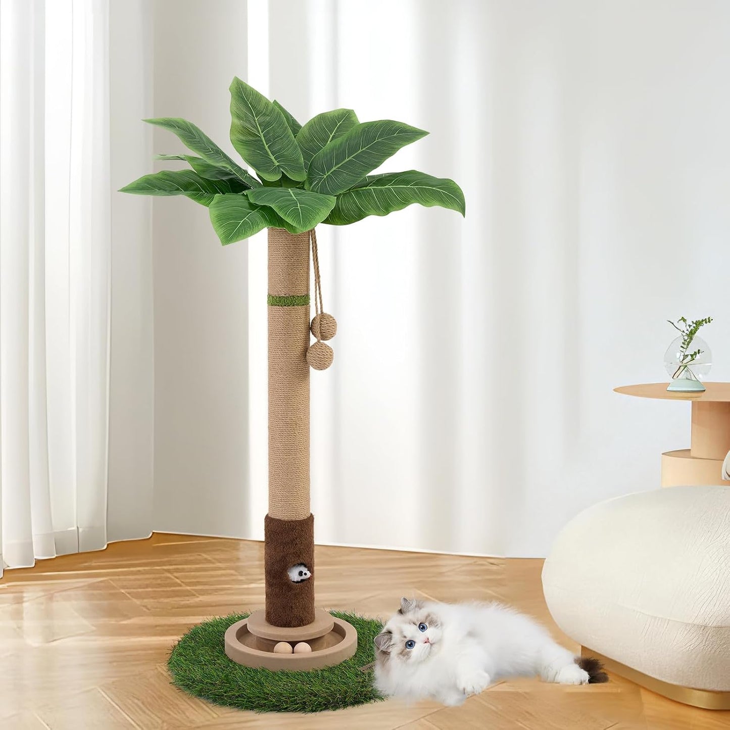 Woochpet Poste rascador para gatos de 35 pulgadas de alto, torre ra...
