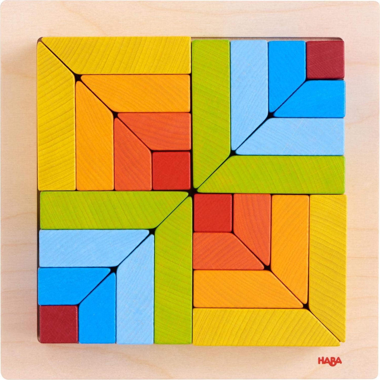 HABA Juego de arreglos 3D - Bloques de construcción de madera de pi...