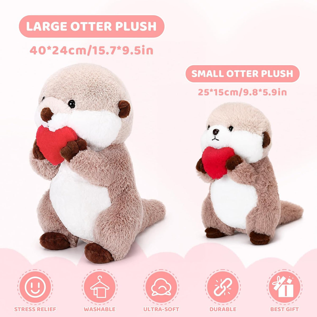 Riuhot Lindos animales de peluche de nutria suave de nutria, regalo...