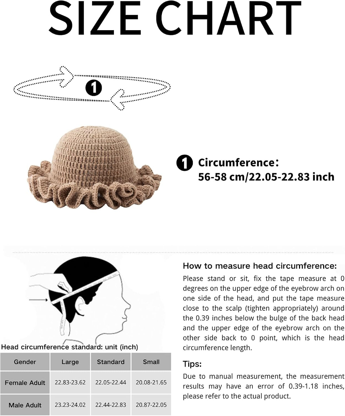 yolrdiw Sombrero de pescador de ganchillo bohemio con volantes para...