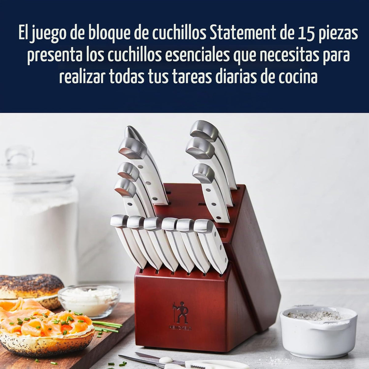 Henckels Statement - Juego de cuchillos de 15 piezas, afilado para...